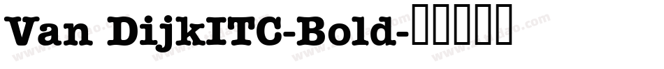 Van DijkITC-Bold字体转换